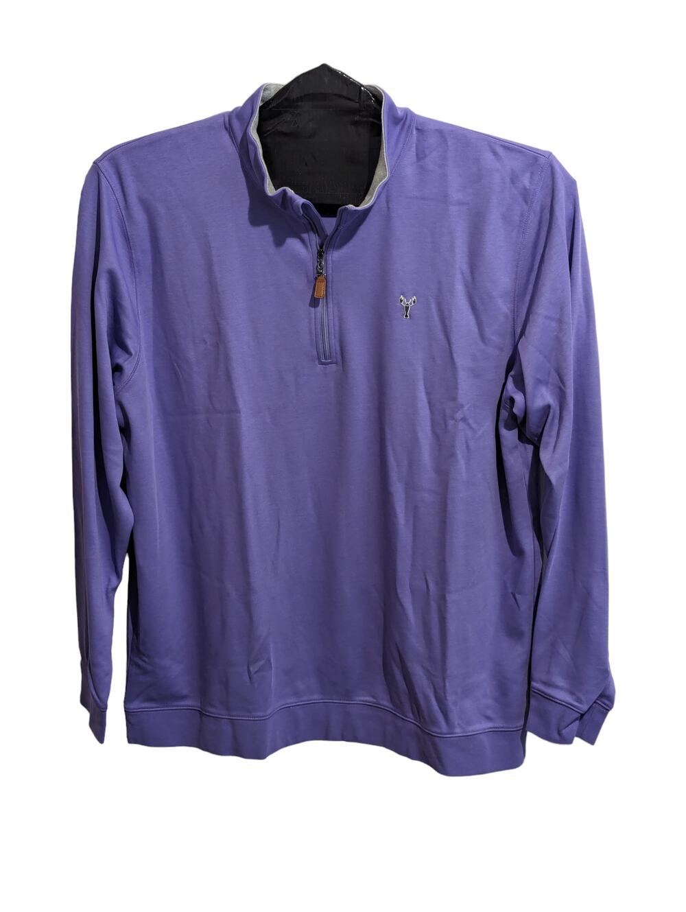 NWOT The Hamptons Mens Purple 1/4 Zip Long Sleeve Pull Over Size XL